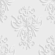 Seamless Background with 3d Floral Pattern N3