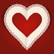Cut out lace paper heart