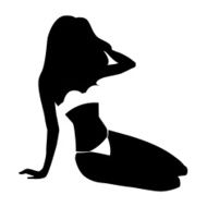 Girl in bikini silhouette