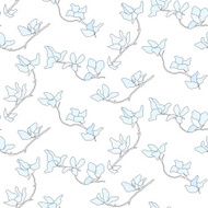 Blue flower pattern