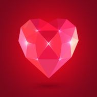 Diamond heart shape vector format for valentine