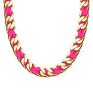 Chunky chain golden metallic necklace or bracelet N5