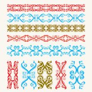 Set of perfect calligraphic vector brush N5