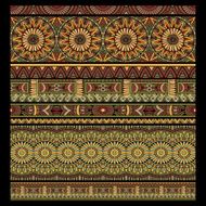 Abstract vector tribal ethnic stripes background set