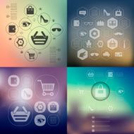 fashion infographic with unfocused background N73