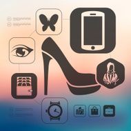 shopping infographic with unfocused background N35