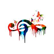 Colorful G-clef design