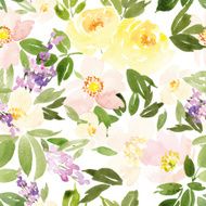 Watercolor flower pattern N102
