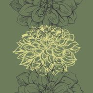 Seamless pattern with flowers Dahlia N7