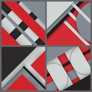 Set of banner templates with geometric pattern N8