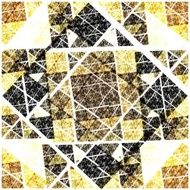 Abstract Symmetrical fractal square colorful Pattern N16