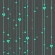 seamless pattern garland of beads and hearts N2