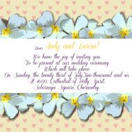 Wedding invitation with frangipani for your design Vector
