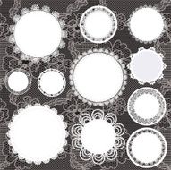 Set of round lacy doilies N4