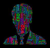 Businessman on Business and Finance Word Cloud N2