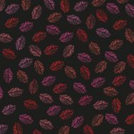 Seamless lips kiss print illustration pattern