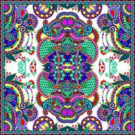 Traditional ornamental floral paisley bandanna Square ornament N75