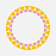 Watercolor bright template of triangles