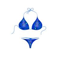Bikini suit in blue design