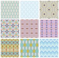 Set of geometric seamless pattern Texture for fabric