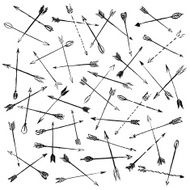 Vector collection black hand-drawn arrows