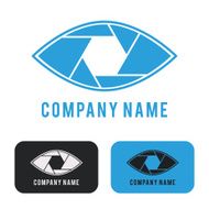 Shutter eye conceptual flat abstract vector icon N10