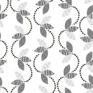 Monochrome floral pattern Abstract seamless background
