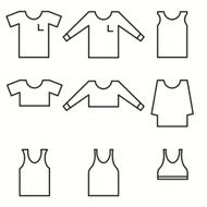 Shirts icons set
