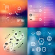 fashion infographic with unfocused background N74