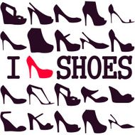 Poster "I love shoes"