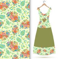 Fashion seamless geometric pattern women&#039;s dress on a hanger N15