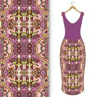 Fashion seamless geometric pattern women&#039;s dress on a hanger N16