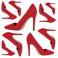 Red shoes pattern