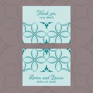 Business Card with geometric floral pattern N40