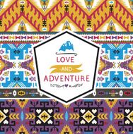 Ethnic vector pattern in mexican style N6