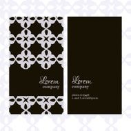 Business Card with geometric floral pattern N41