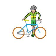 Bicycle racing vector retro