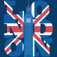 London Typography Graphics T-shirt design