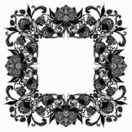 Vintage baroque flourish luxurious frame hop cones