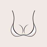 Bra icon sexy logo White simple emblem slim figure fitness