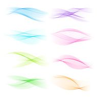 Abstract blue wave isolated on white background N4