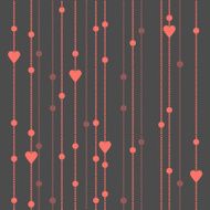 seamless pattern garland of beads and hearts N3