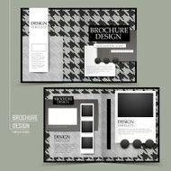 fashion half-fold brochure template design