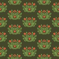Floral retro pattern