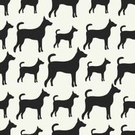 Animal seamless vector pattern of dog silhouettes N10