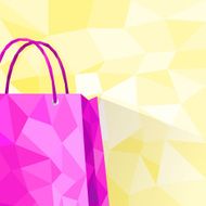 Shopping Bag Polygon Style Design Shadow Vector N3