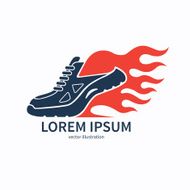 Speeding running shoe with fire