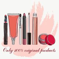 cosmetics for lips - some lip gloss and lipstick N4