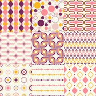seamless geometric pattern set N6