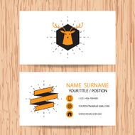 Business card vector background Hipster style shop